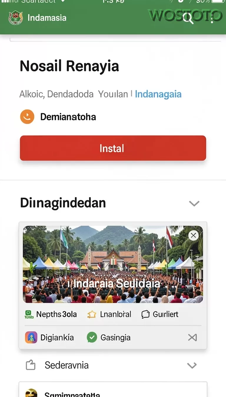 Cuplikan layar PURISLOT — menu navigasi